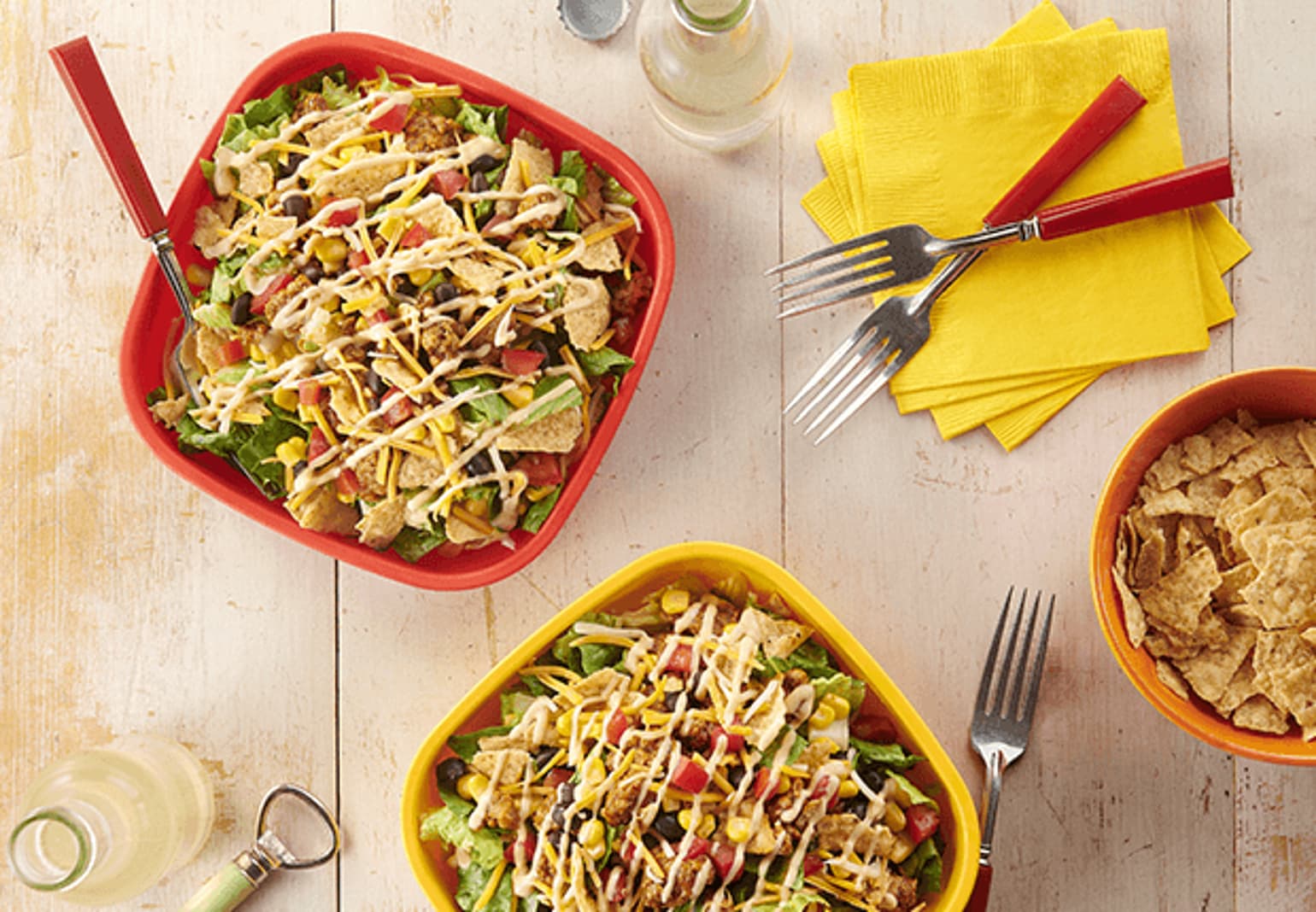 Turkey, Black Bean and Corn Taco Salad